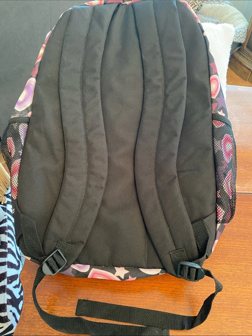 BONGO Pink & Purple Heart Print  Backpack